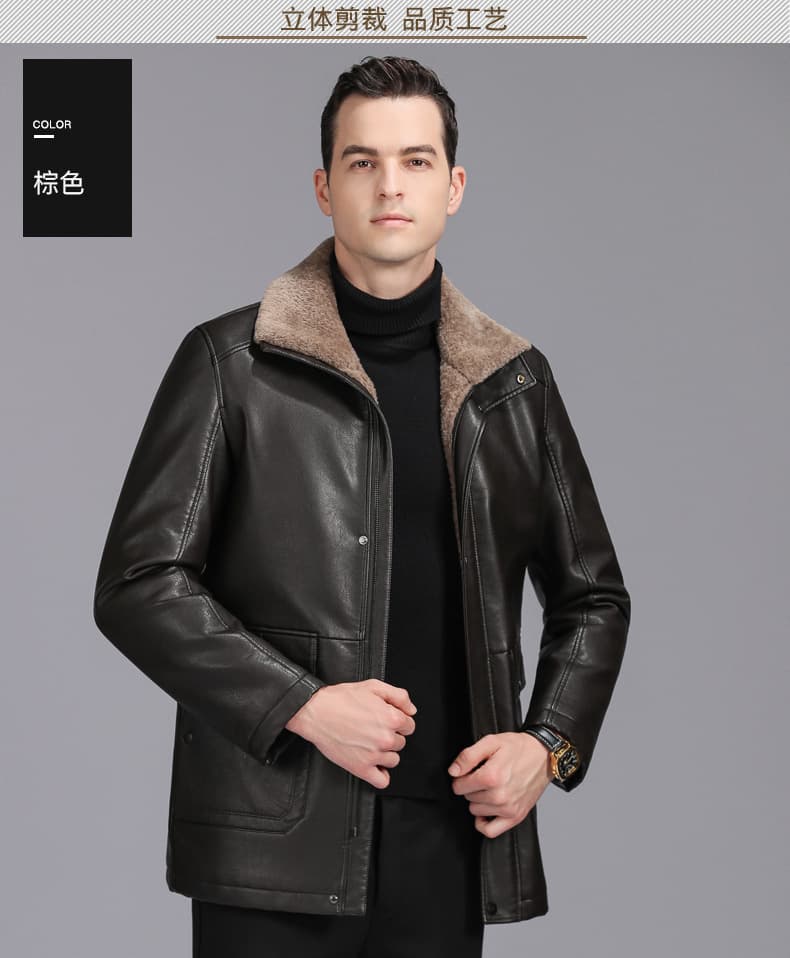 レザージャケット専門店 プレミアムボアレザー ロングジャケット