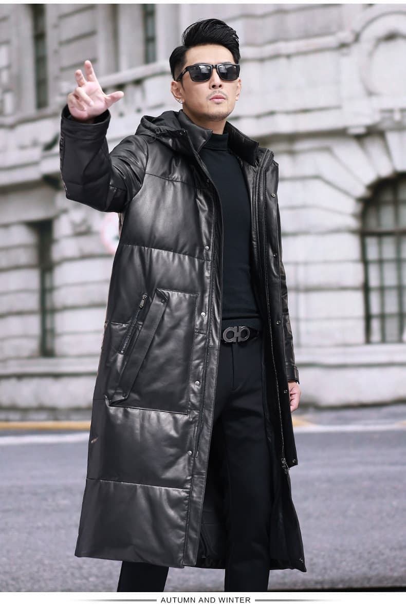 レザージャケット専門店 高級本革ロングダウンコート