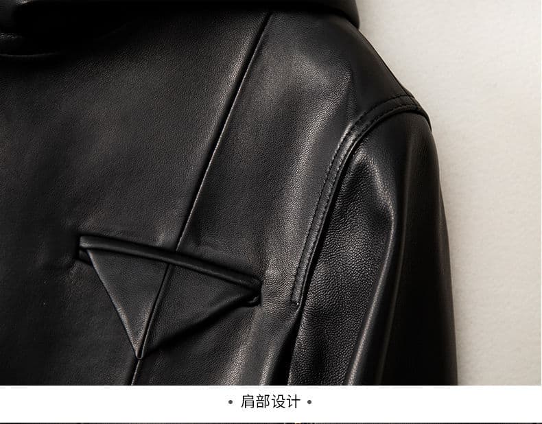 【女性向け】レザージャケット専門店 なめらかカーフスキン フーデッドブルゾン