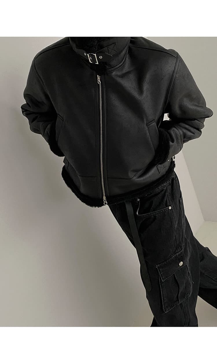 レザージャケット専門店 ムートンボアフライトジャケット