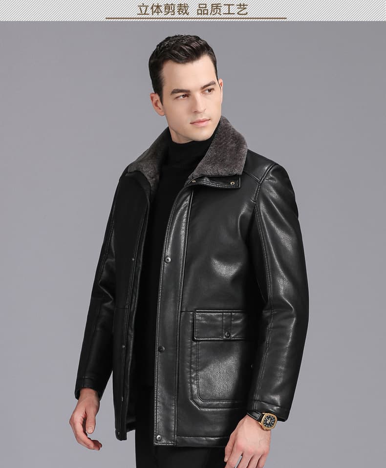 レザージャケット専門店 プレミアムボアレザー ロングジャケット