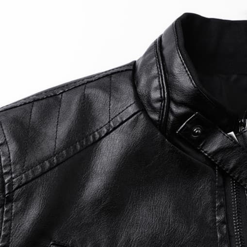 五十代男性向け本格レザージャケット立襟仕様 ライダースジャケット