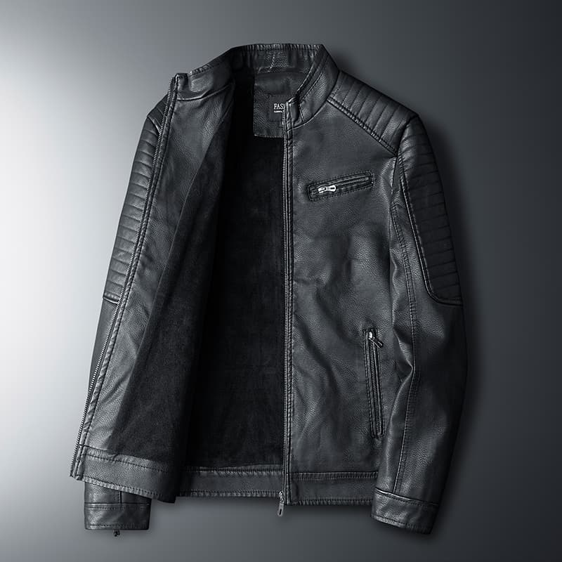 レザージャケット 本格派ライダース革ジャン キルティング肩デザイン