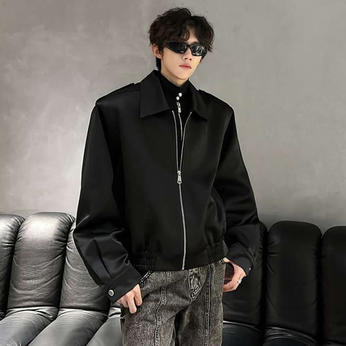 レザージャケット 韓国風ゆったりサイズ合皮ジャケット ライダース