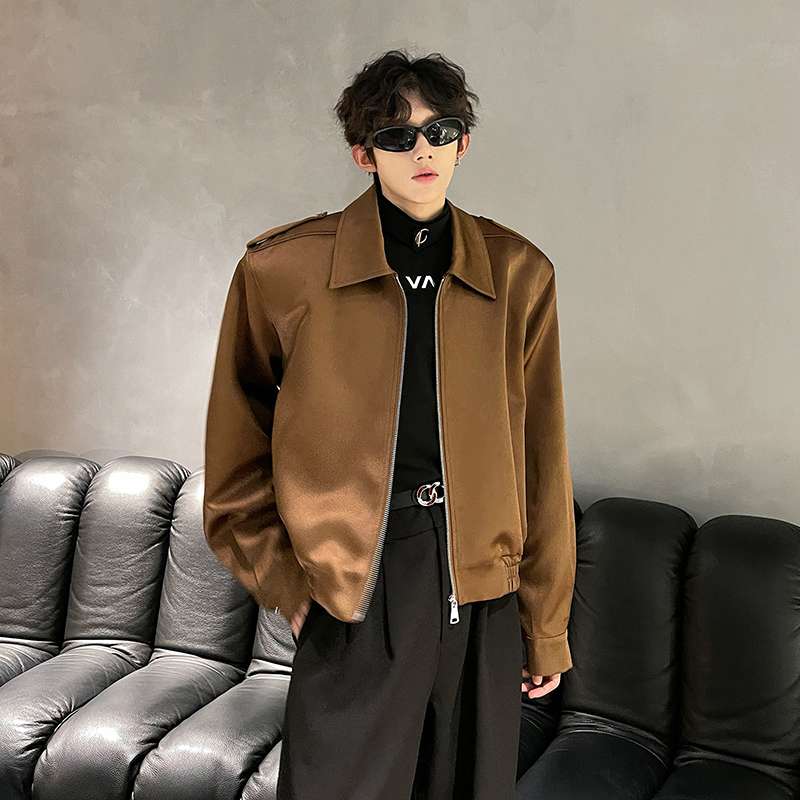 レザージャケット 韓国風ゆったりサイズ合皮ジャケット ライダース