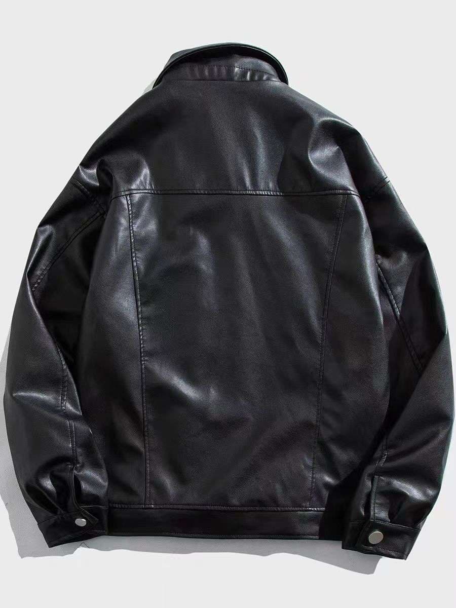 レザージャケット 韓国風ゆったりシルエット本革ジャケット ライダースジャケット