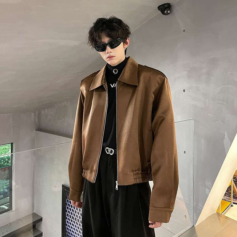 レザージャケット 韓国風ゆったりサイズ合皮ジャケット ライダース