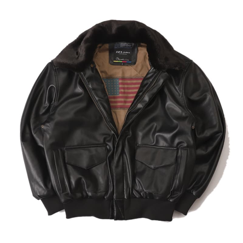 本格ミリタリー飛行隊レザージャケット ライダースジャケット