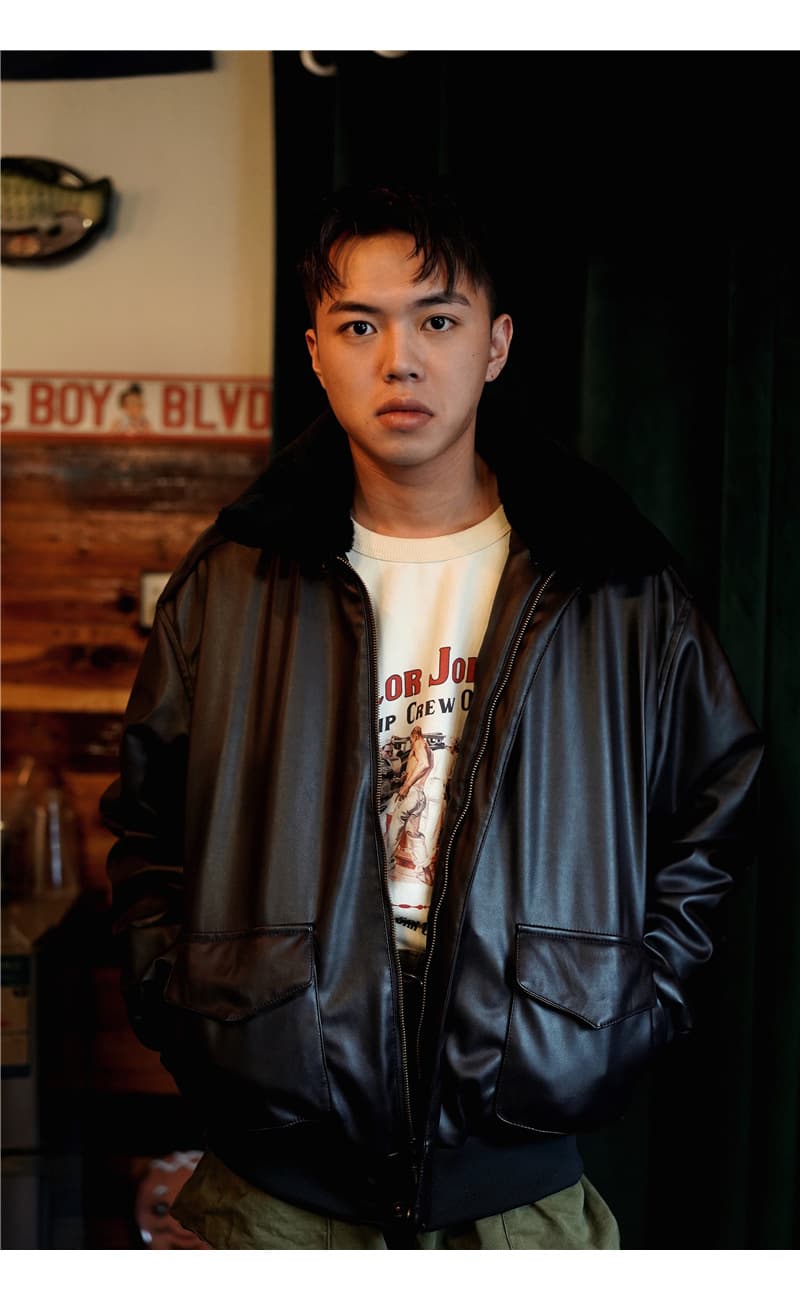 本格ミリタリー飛行隊レザージャケット ライダースジャケット