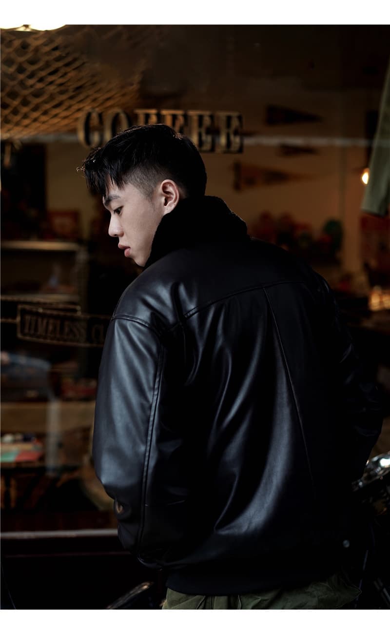 本格ミリタリー飛行隊レザージャケット ライダースジャケット